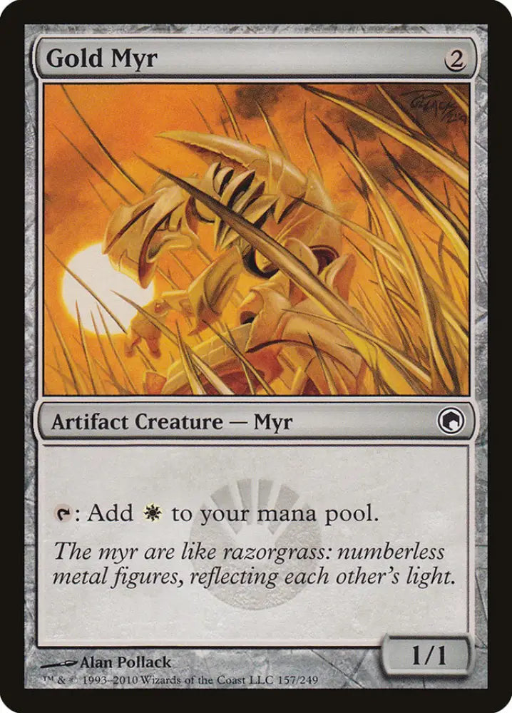 Gold Myr [Scars of Mirrodin] - MTG Single