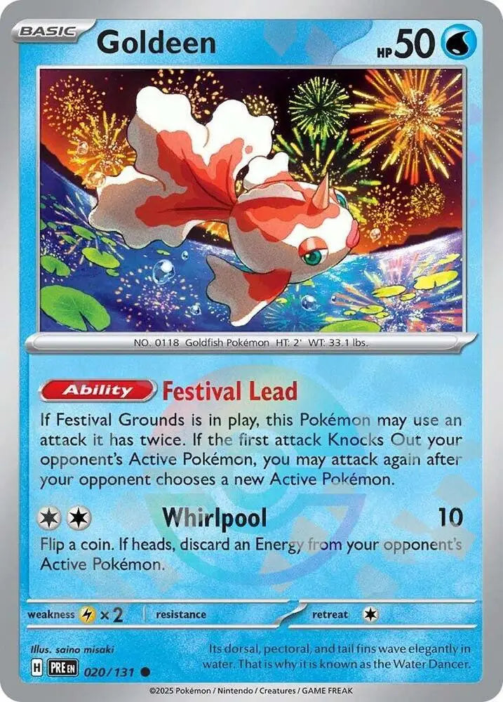Goldeen (020/131) (Poke Ball Pattern) [Scarlet & Violet: Prismatic Evolutions] - Pokemon Single