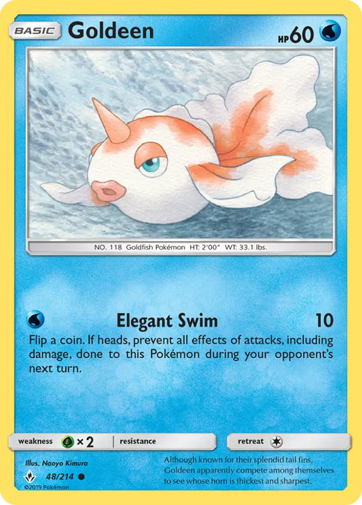 Goldeen (48/214) [Sun & Moon: Unbroken Bonds] - Pokemon Single