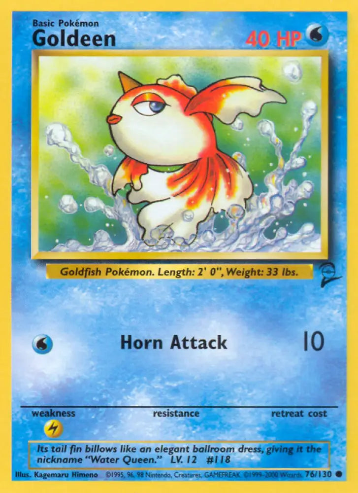 Goldeen (76/130) [Base Set 2] - Pokemon Single