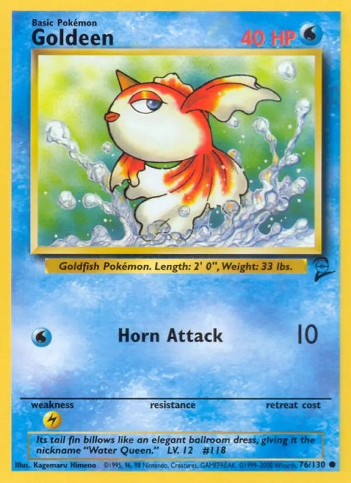 Goldeen (76/130) [Base Set 2] - Pokemon Single