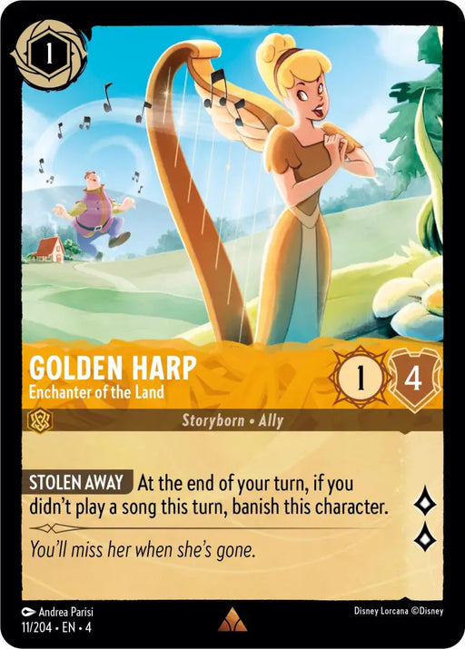 Golden Harp - Enchanter of the Land (11/204) [Ursula’s Return] - Lorcana Single