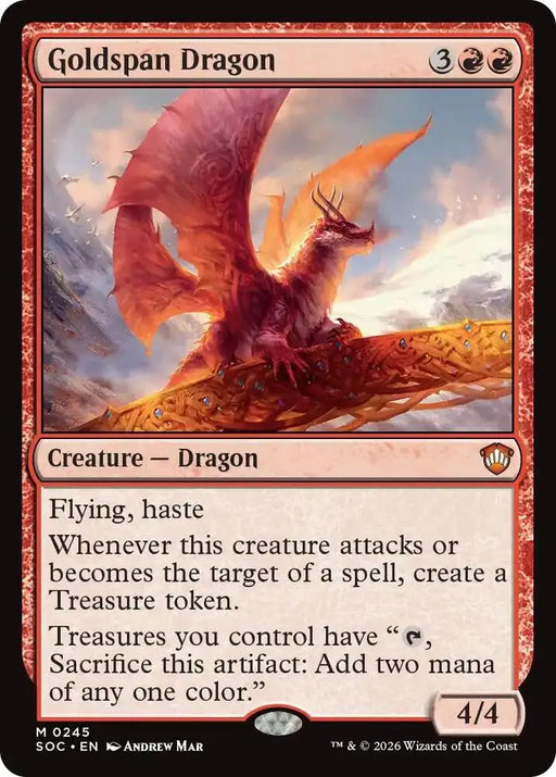 Goldspan Dragon (245) [Secrets of Strixhaven Commander]