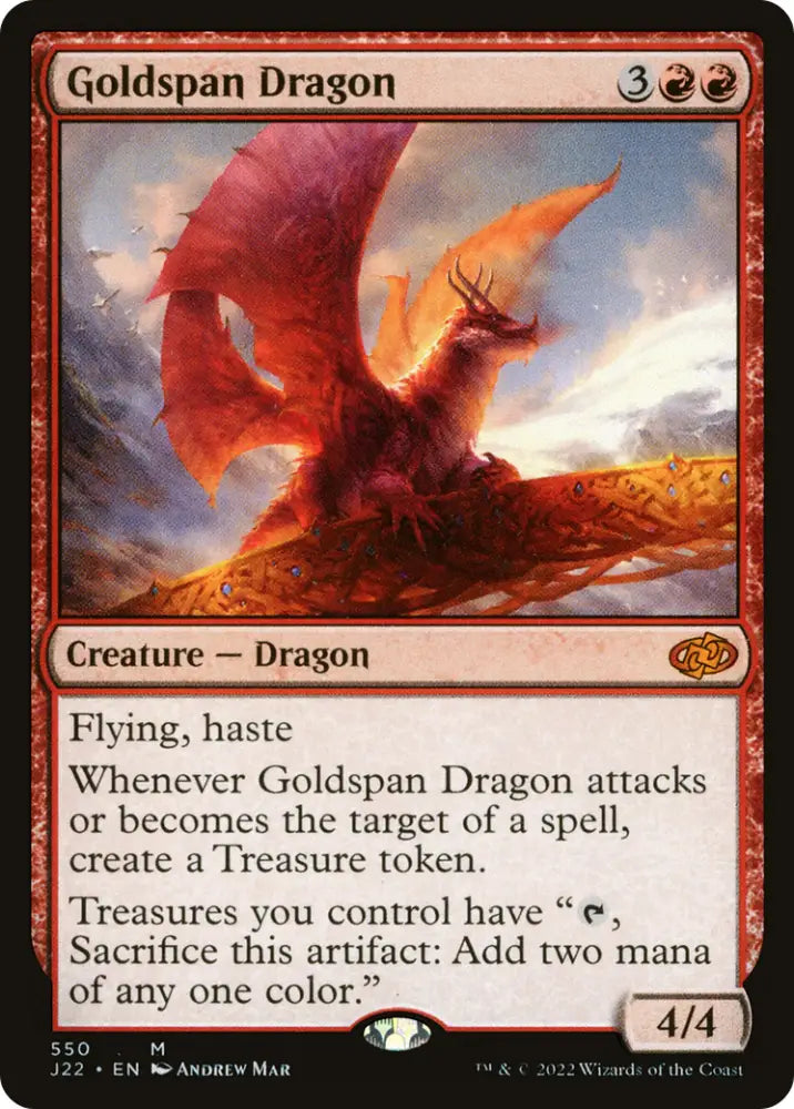 Goldspan Dragon [Jumpstart 2022] - MTG Single