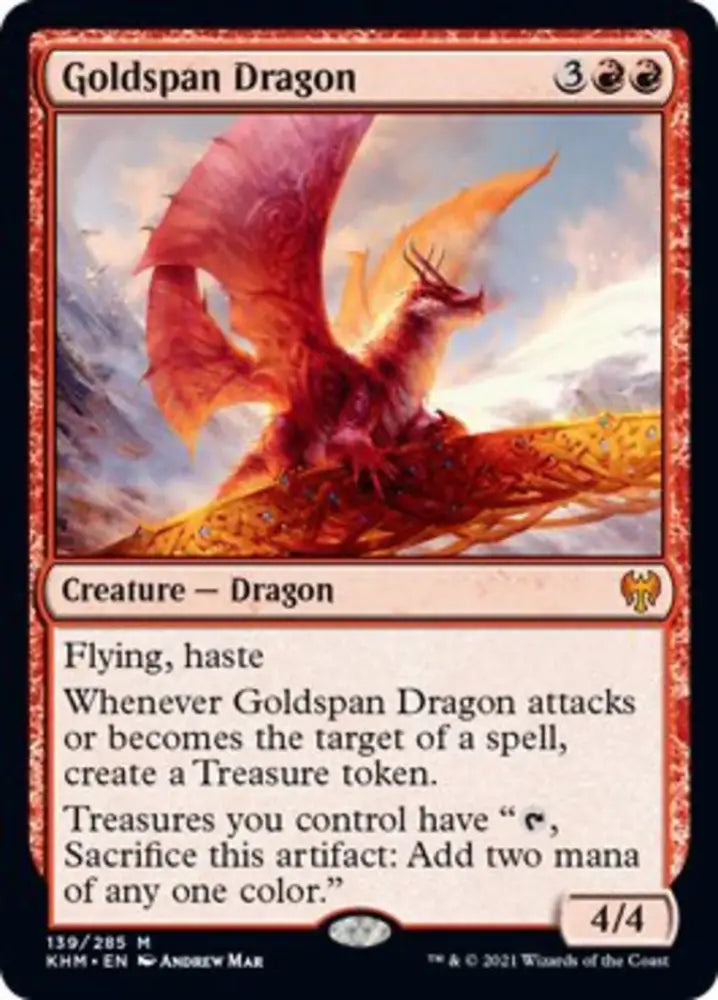 Goldspan Dragon [Kaldheim] - MTG Single