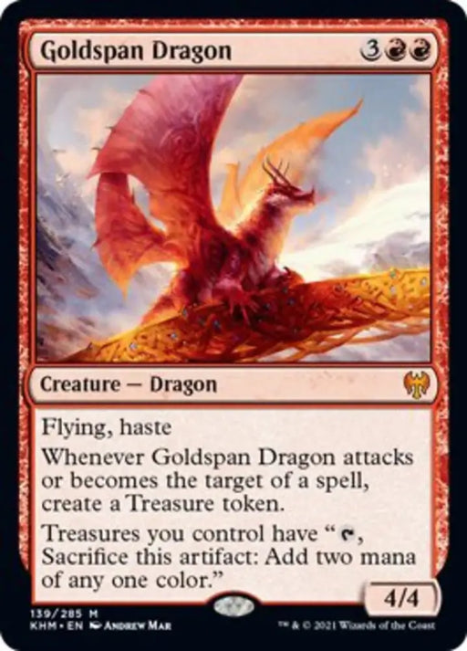 Goldspan Dragon [Kaldheim] - MTG Single