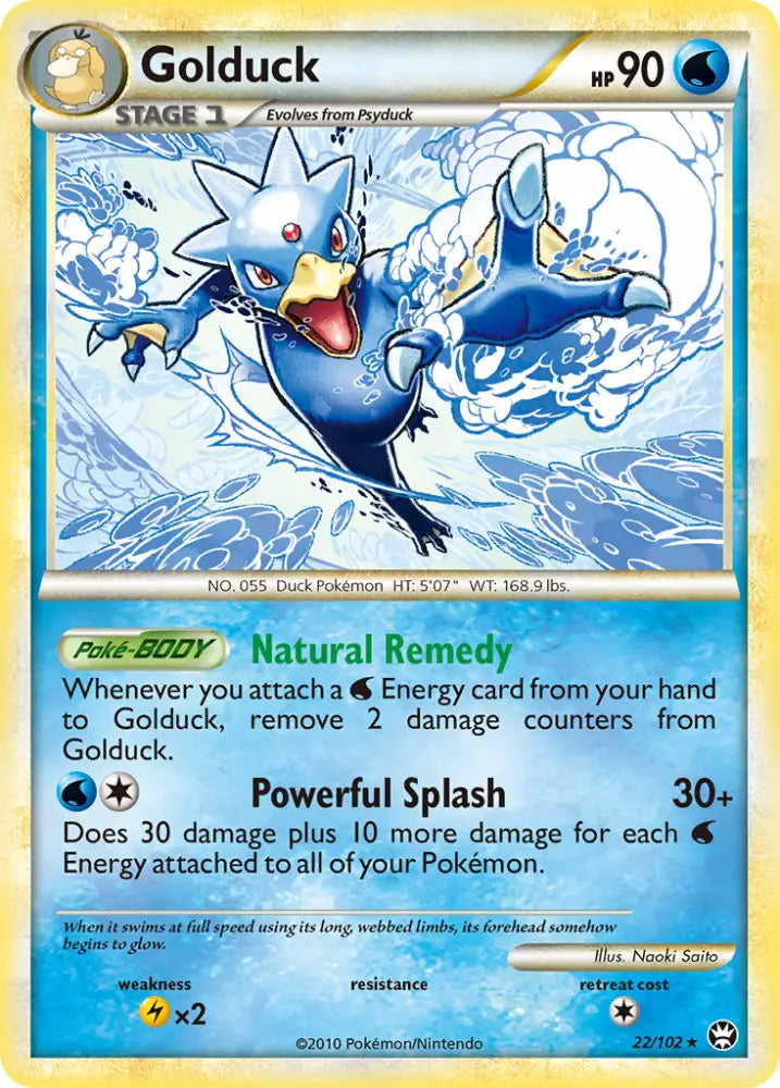 Golduck (22/102) [HeartGold & SoulSilver: Triumphant] - Pokemon Single