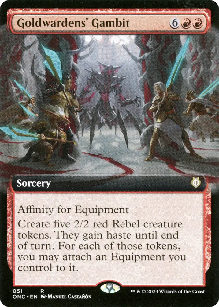 Goldwardens’ Gambit (Extended Art) [Phyrexia: All Will Be One Commander] - MTG Single