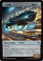 Golem (0013) // Nalaar Aetherjet Double-Sided Token [Aetherdrift Tokens] - MTG Single