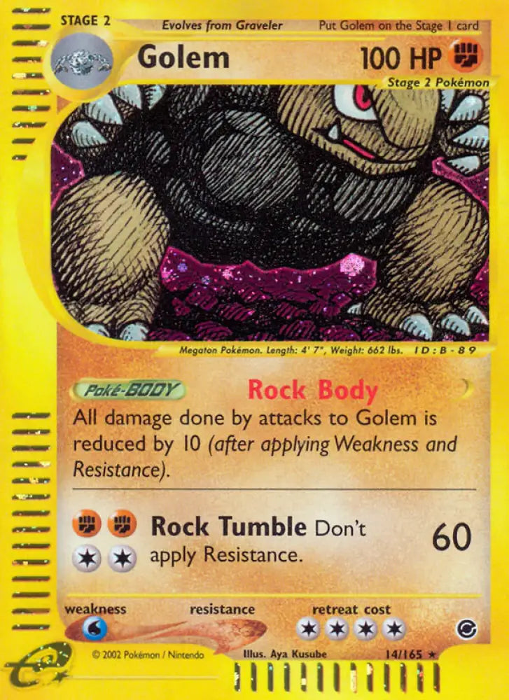Golem (14/165) [Expedition: Base Set] - Pokemon Single