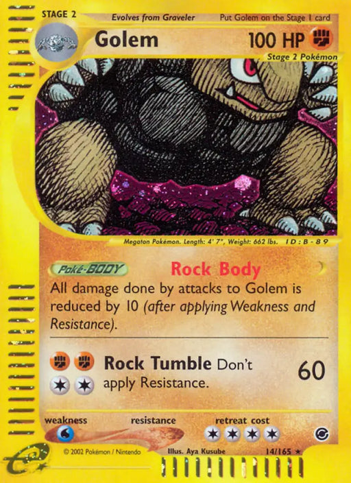 Golem (14/165) [Expedition: Base Set] - Pokemon Single
