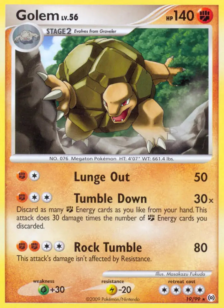 Golem (19/99) [Platinum: Arceus] - Pokemon Single