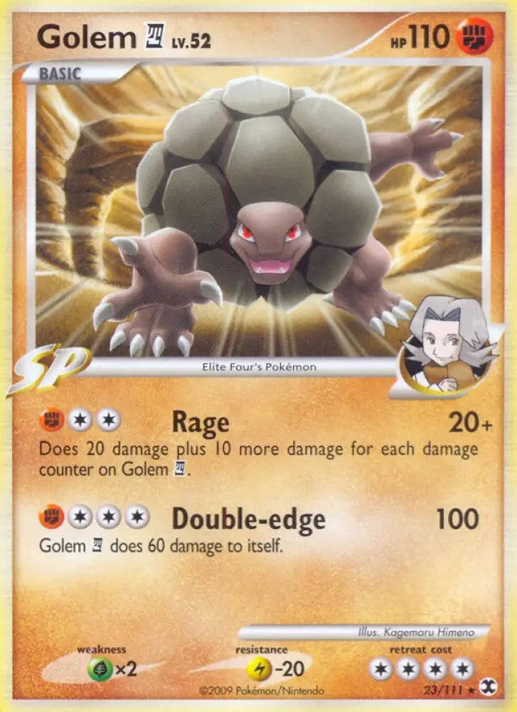 Golem (23/111) [Platinum: Rising Rivals] - Pokemon Single