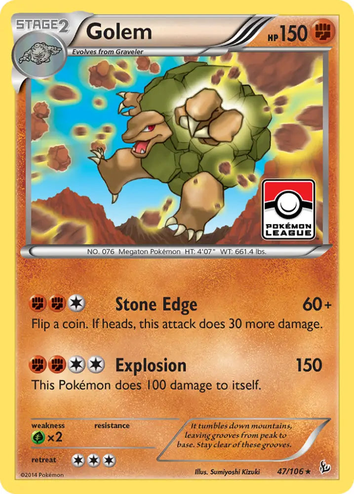 Golem (47/106) [XY: Flashfire] - Pokemon Single