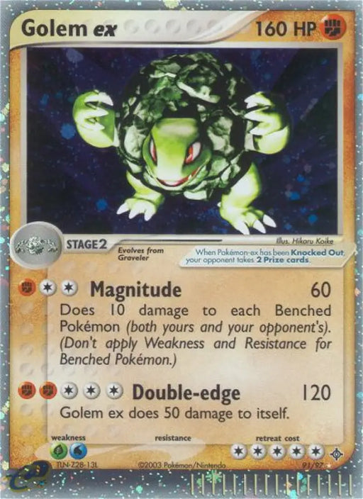 Golem ex (91/97) [EX: Dragon] - Pokemon Single