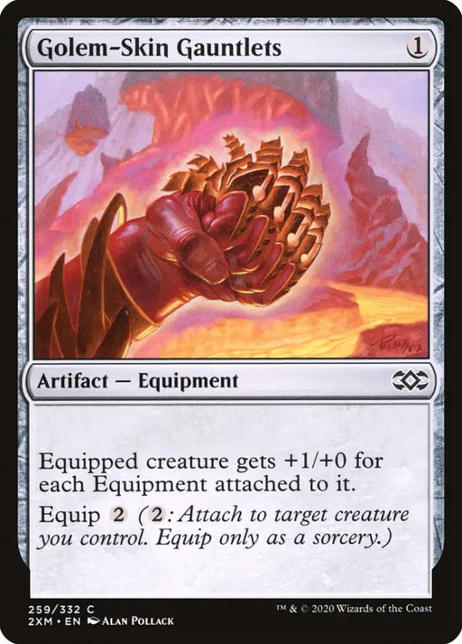 Golem-Skin Gauntlets [Double Masters] - MTG Single