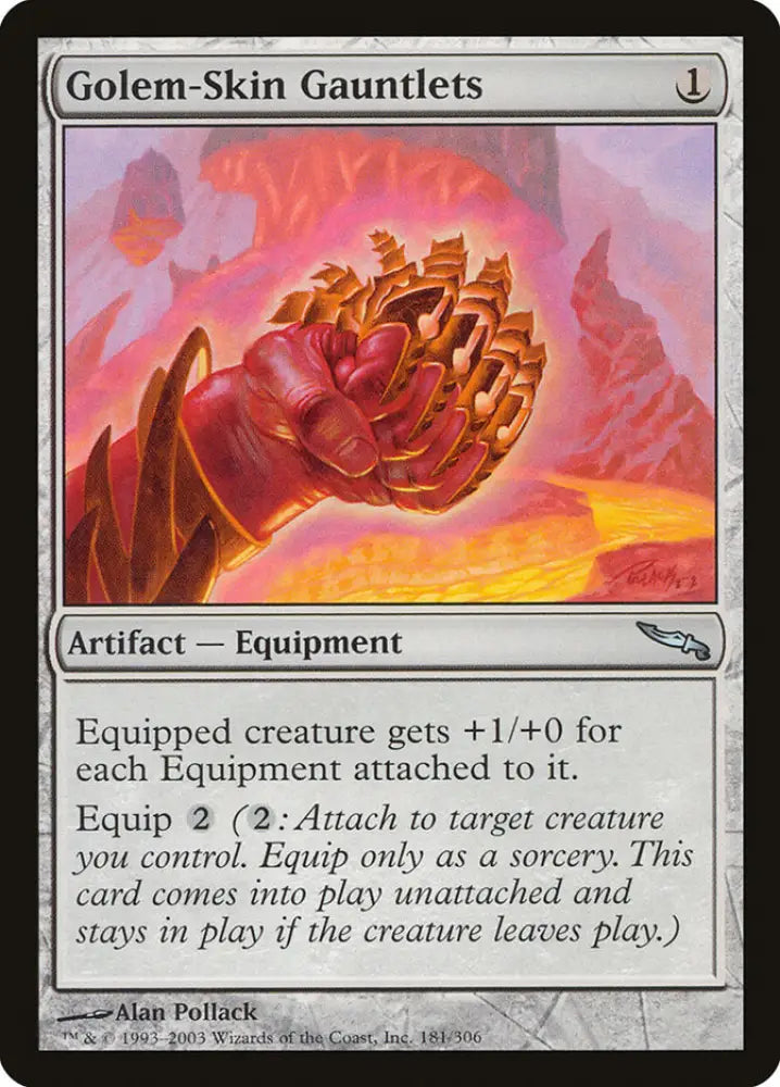 Golem-Skin Gauntlets [Mirrodin] - MTG Single