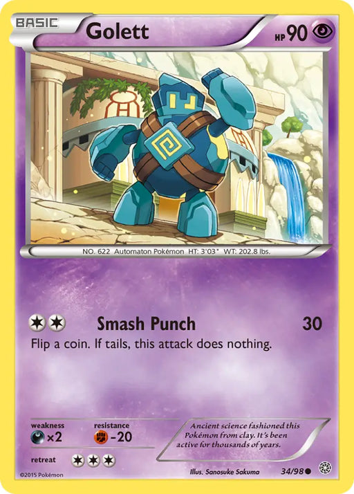 Golett (34/98) [XY: Ancient Origins] - Pokemon Single