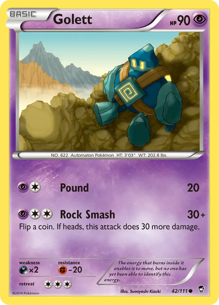 Golett (42/111) [XY: Furious Fists] - Pokemon Single