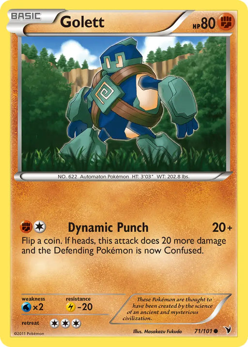 Golett (71/101) [Black & White: Noble Victories] - Pokemon Single