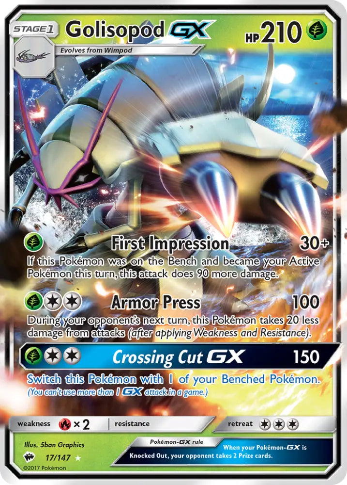 Golisopod GX (17/147) [Sun & Moon: Burning Shadows] - Pokemon Single