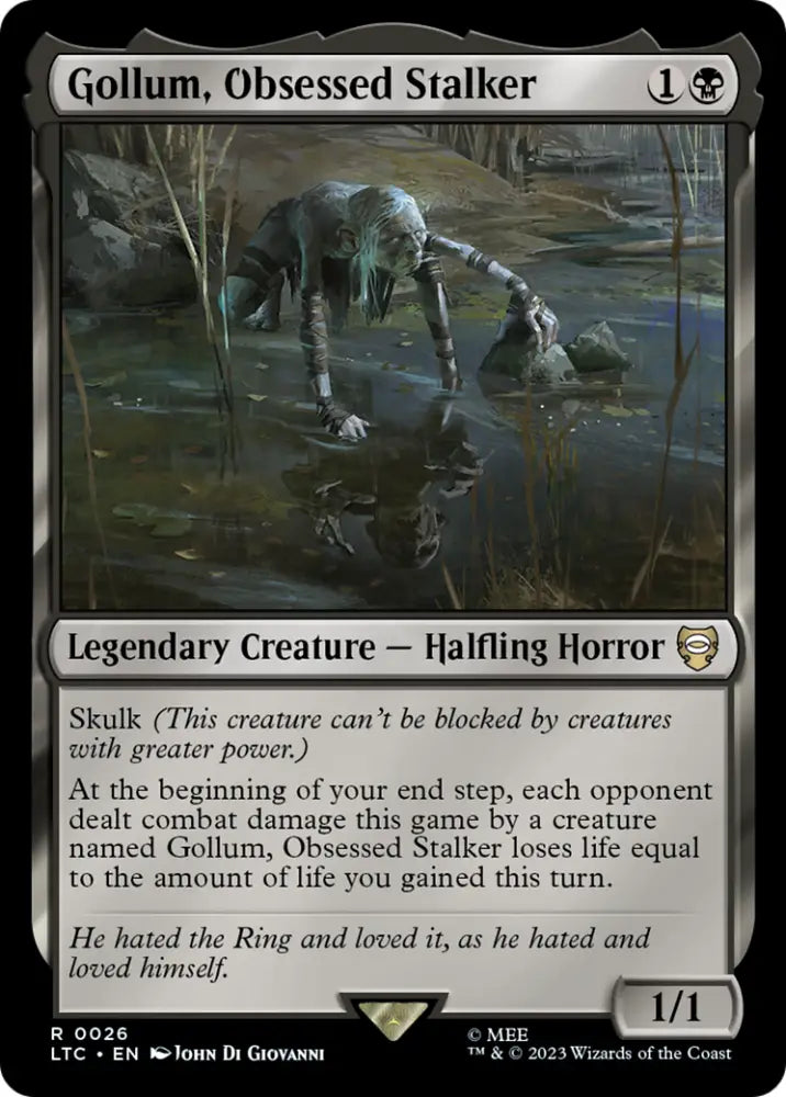 Gollum Obsessed Stalker [The Lord of the Rings: Tales of Middle-Earth Commander] - MTG Single