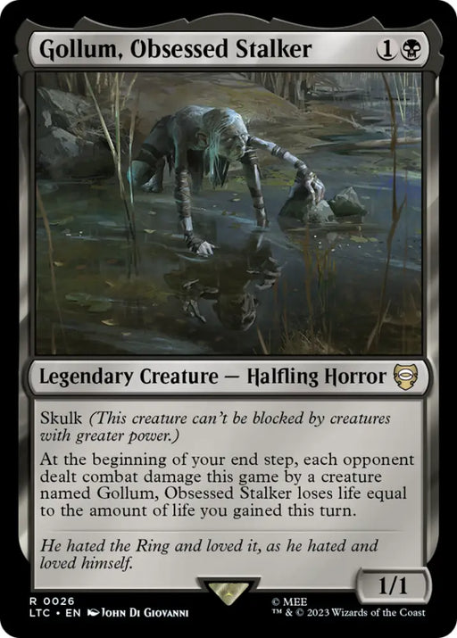 Gollum Obsessed Stalker [The Lord of the Rings: Tales of Middle-Earth Commander] - MTG Single