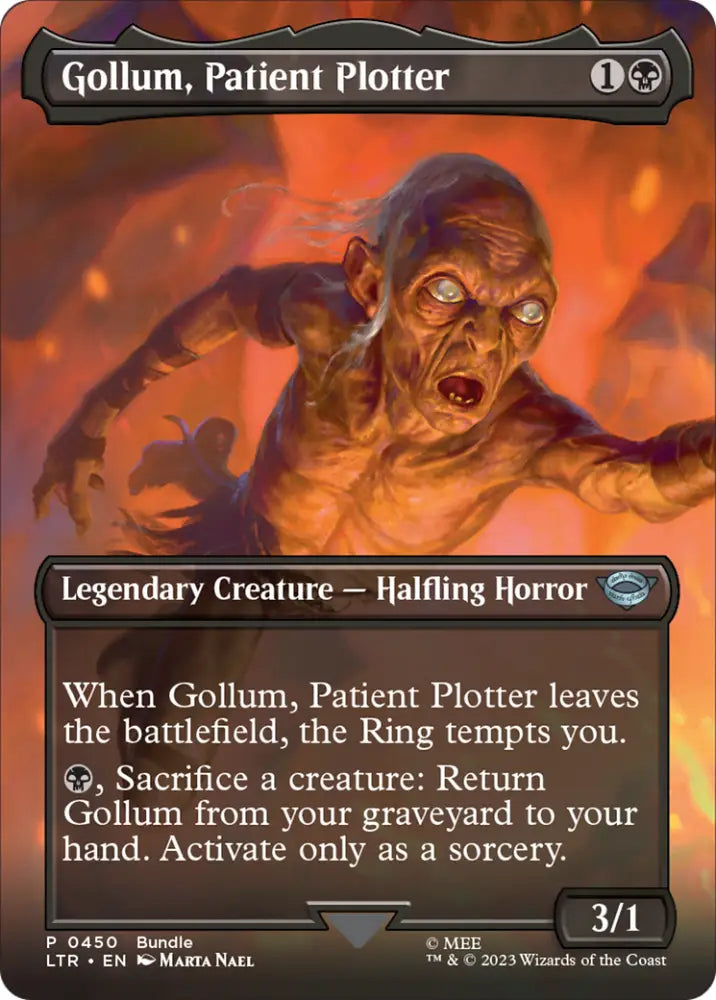 Gollum Patient Plotter (Borderless Alternate Art) [The Lord of the Rings: Tales of Middle-Earth] - MTG Single