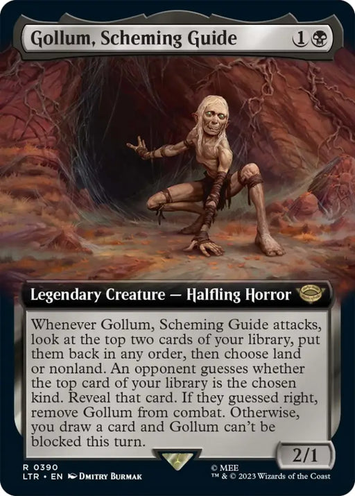 Gollum Scheming Guide (Extended Art) [The Lord of the Rings: Tales of Middle-Earth] - MTG Single