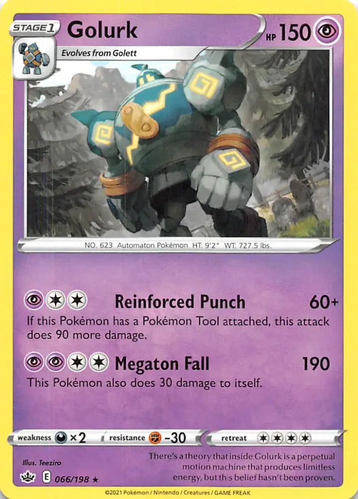 Golurk (066/198) [Sword & Shield: Chilling Reign] - Pokemon Single