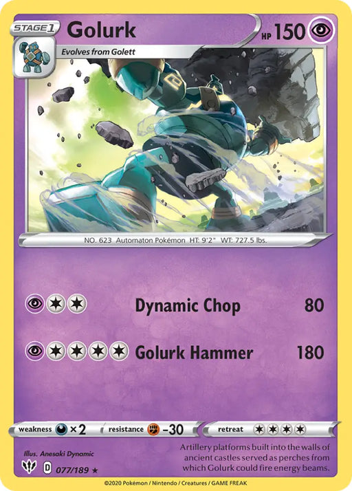 Golurk (077/189) [Sword & Shield: Darkness Ablaze] - Pokemon Single