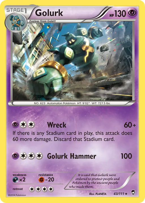 Golurk (43/111) [XY: Furious Fists] - Pokemon Single