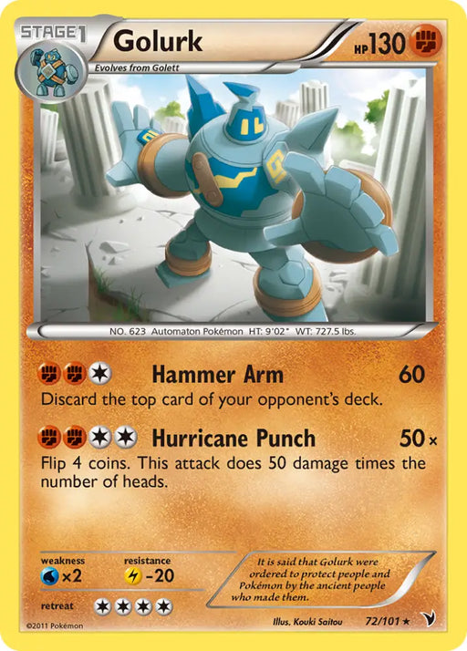 Golurk (72/101) [Black & White: Noble Victories] - Pokemon Single