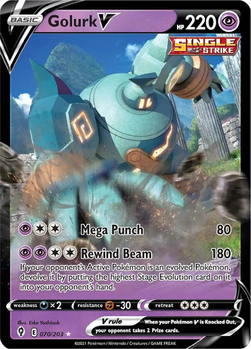 Golurk V (070/203) [Sword & Shield: Evolving Skies] - Pokemon Single
