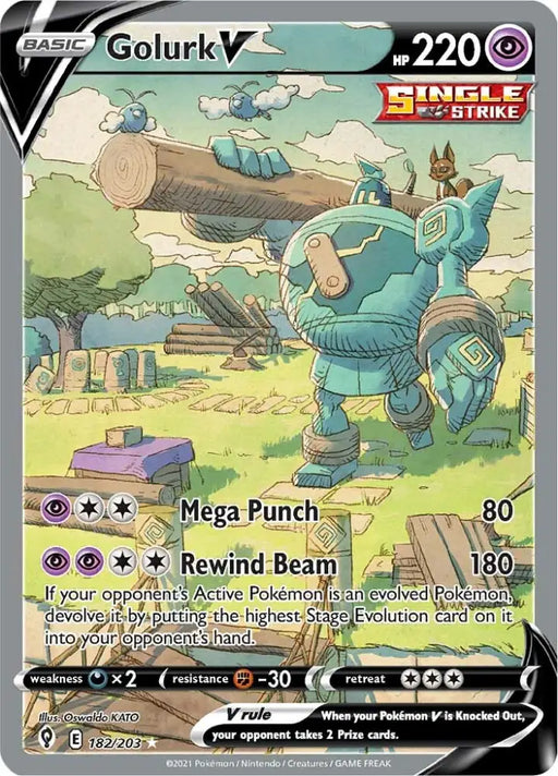 Golurk V (182/203) [Sword & Shield: Evolving Skies] - Pokemon Single