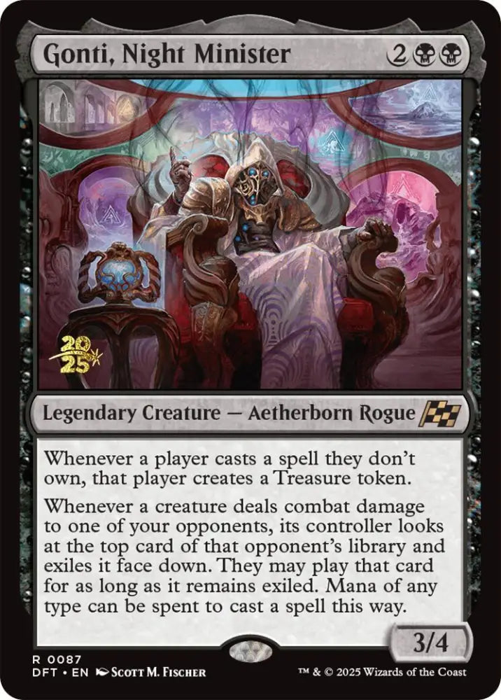 Gonti Night Minister [Aetherdrift Prerelease Promos] - MTG Single