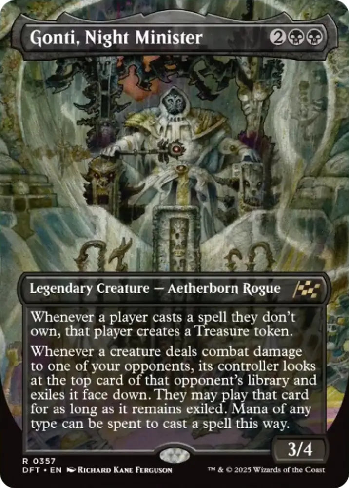 Gonti Night Minister (Borderless) [Aetherdrift] - MTG Single