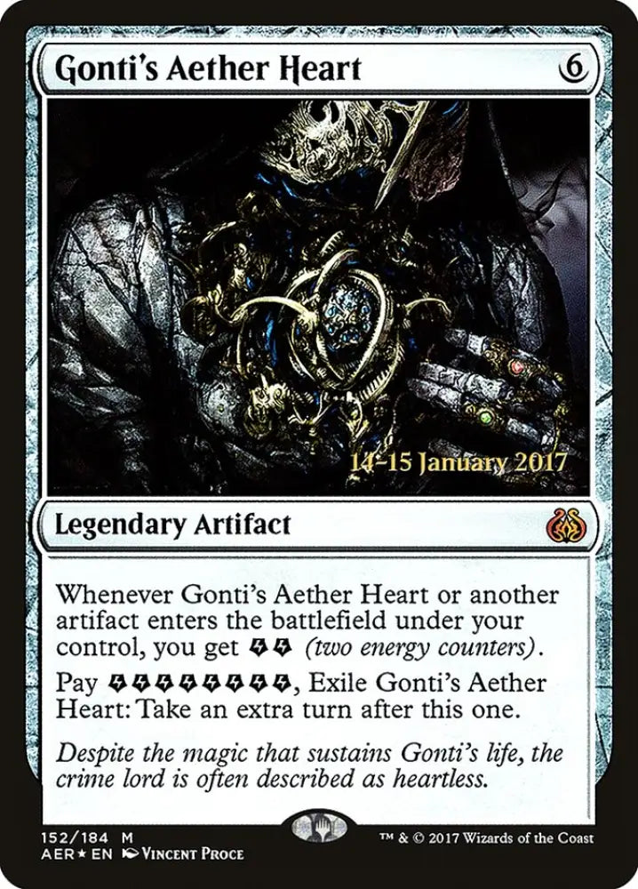 Gonti’s Aether Heart [Aether Revolt Prerelease Promos] - MTG Single