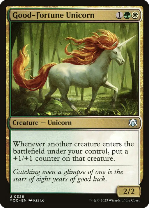 Good-Fortune Unicorn [March of the Machine Commander] - MTG Single
