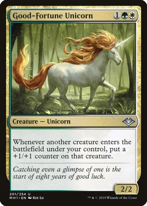 Good-Fortune Unicorn [Modern Horizons] - MTG Single