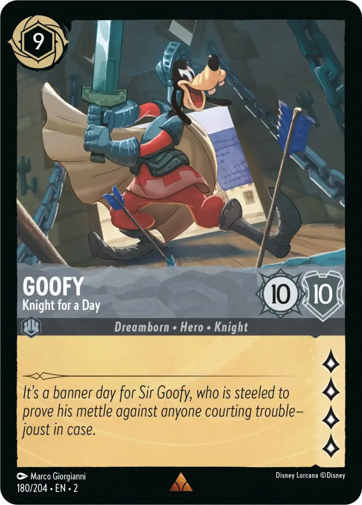 Goofy - Knight for a Day (180/204) [Rise of the Floodborn] - Lorcana Single