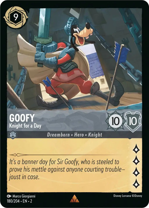 Goofy - Knight for a Day (180/204) [Rise of the Floodborn] - Lorcana Single