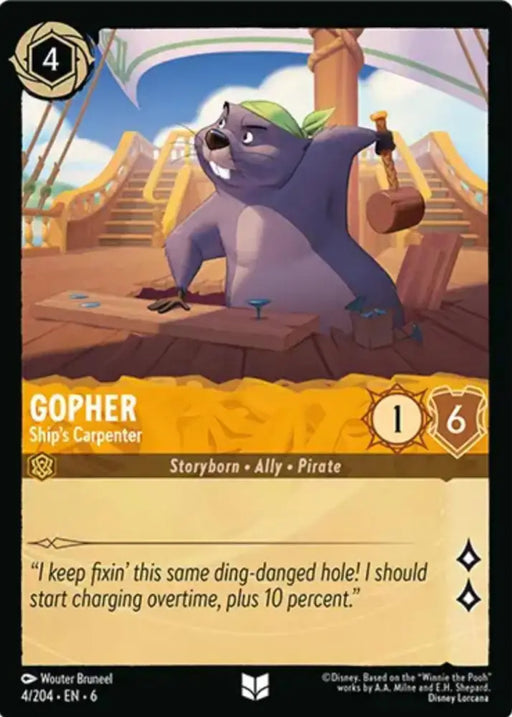 Gopher - Ship’s Carpenter (4/204) [Azurite Sea] - Lorcana Single