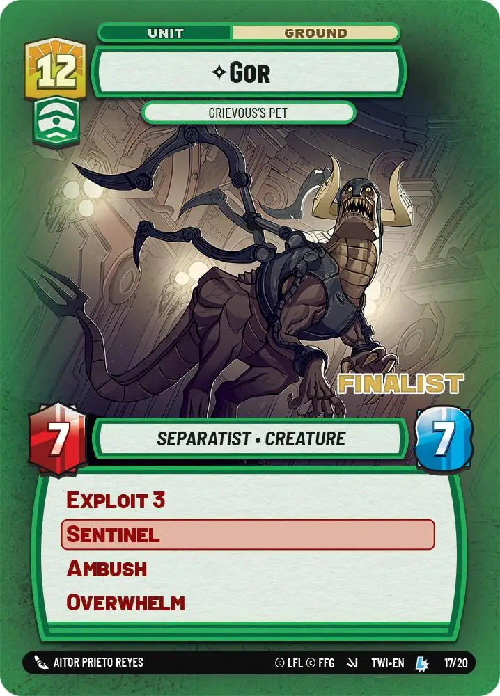 Gor - Grievous’s Pet (17/20) (Finalist) (17/20) [Store Showdown Promos] - Star Wars: Unlimited Single