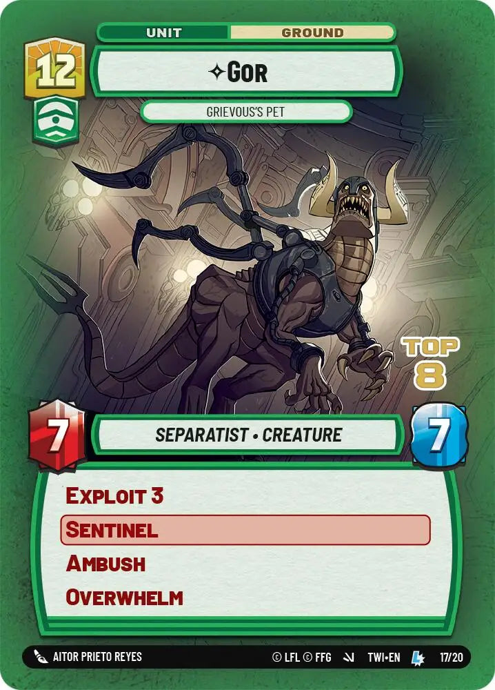 Gor - Grievous’s Pet (17/20) (Top 8) (17/20) [Store Showdown Promos] - Star Wars: Unlimited Single