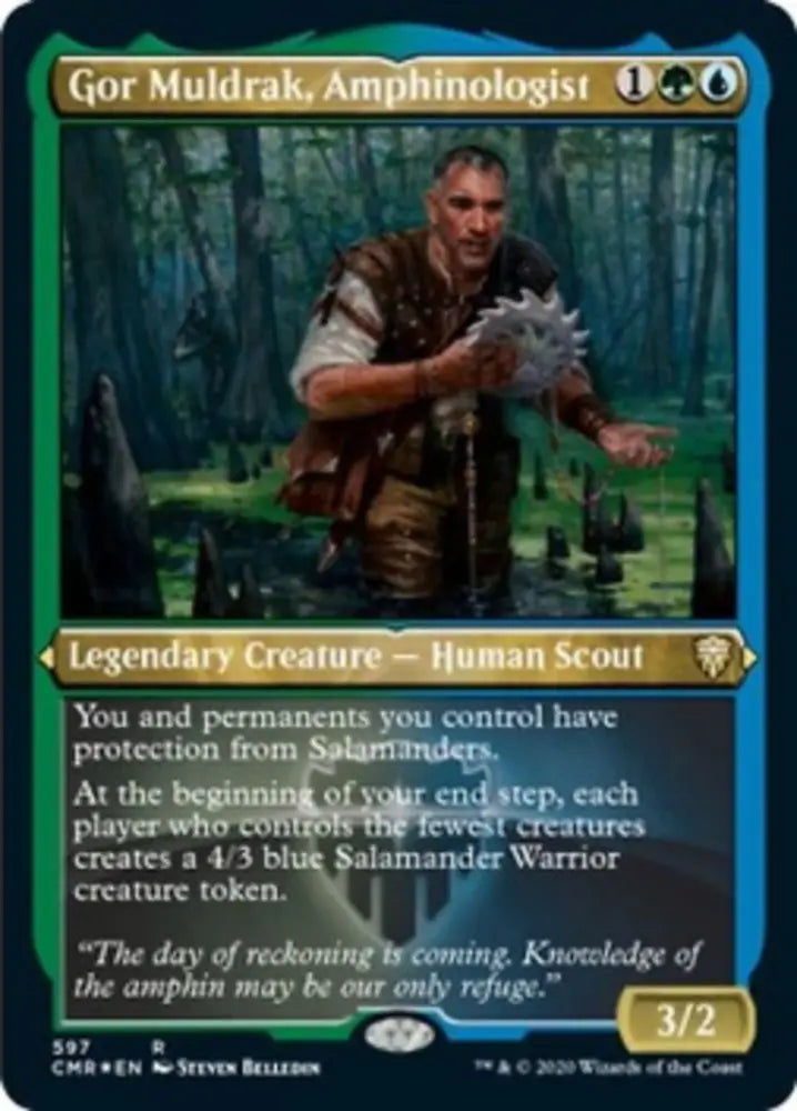 Gor Muldrak Amphinologist (Etched) [Commander Legends] - MTG Single