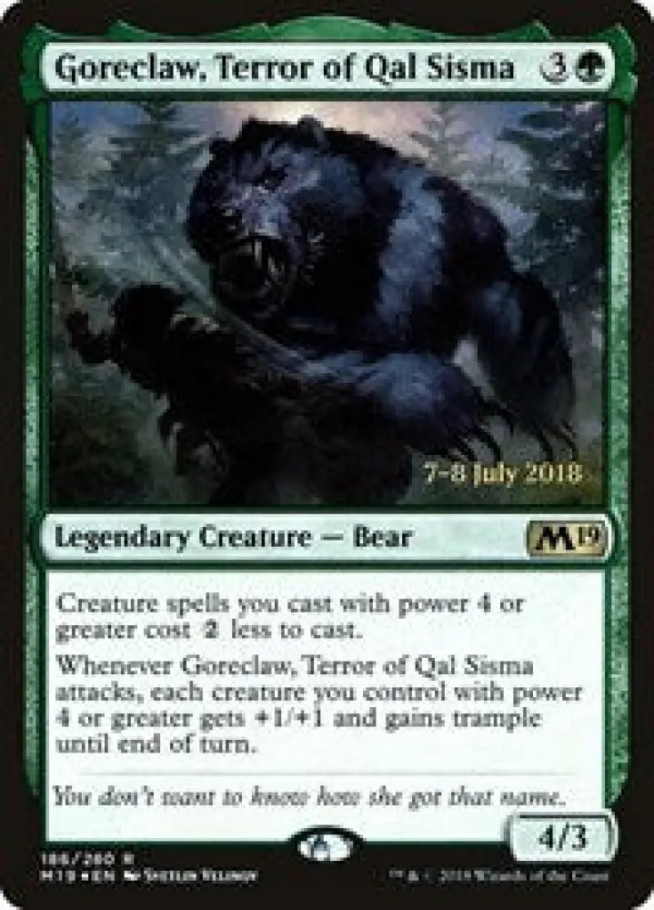 Goreclaw, Terror of Qal Sisma (186) [Prerelease Cards]