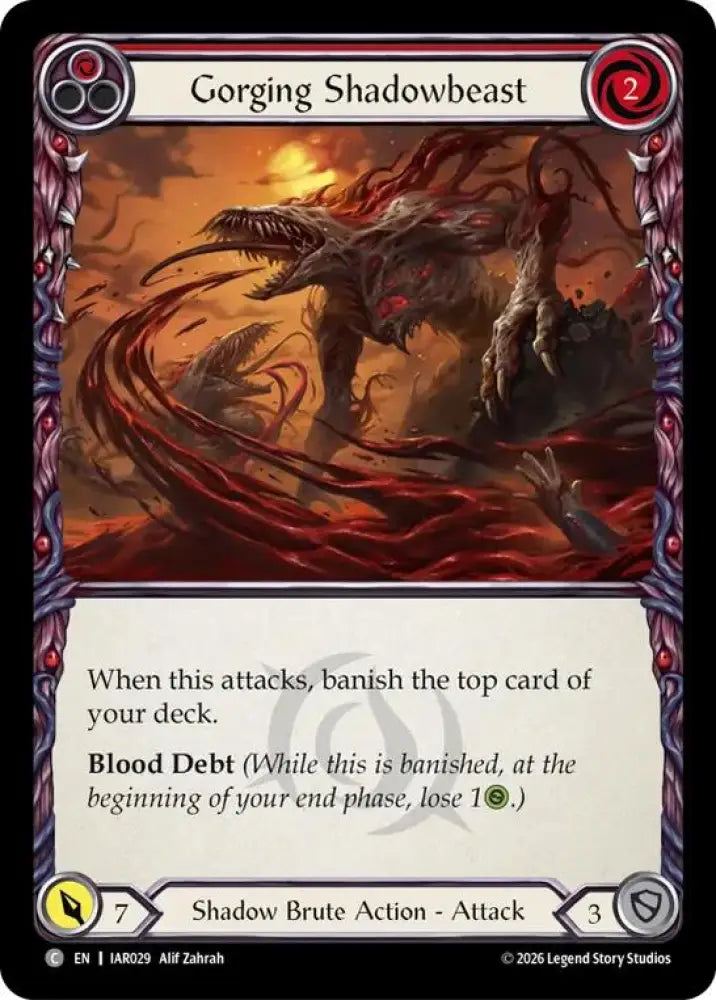 Gorging Shadowbeast (Red) (IAR029) [Usurp the Shadow Throne]