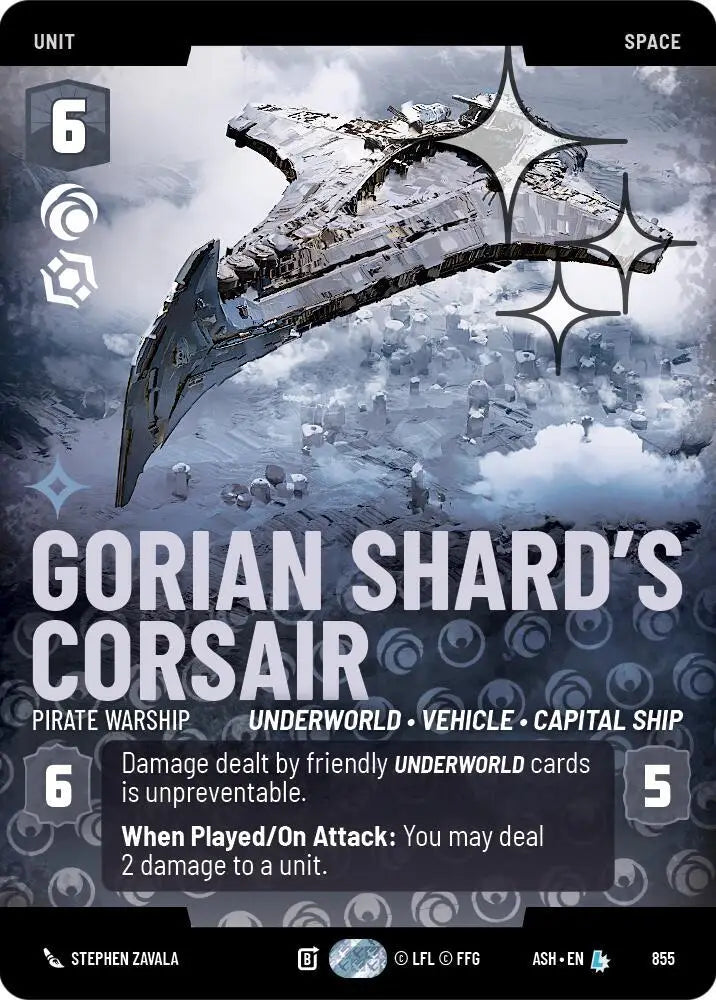 Gorian Shard's Corsair - Pirate Warship (Prestige Foil) (855) [Ashes of the Empire]