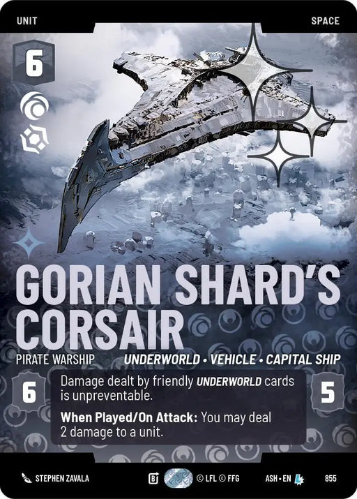 Gorian Shard's Corsair - Pirate Warship (Prestige Foil) (855) [Ashes of the Empire]